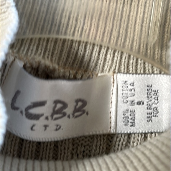 L.C.B.B., Ltd. seafoam green sleeveless mock turtleneck sweater tank top, size S - Picture 5 of 6